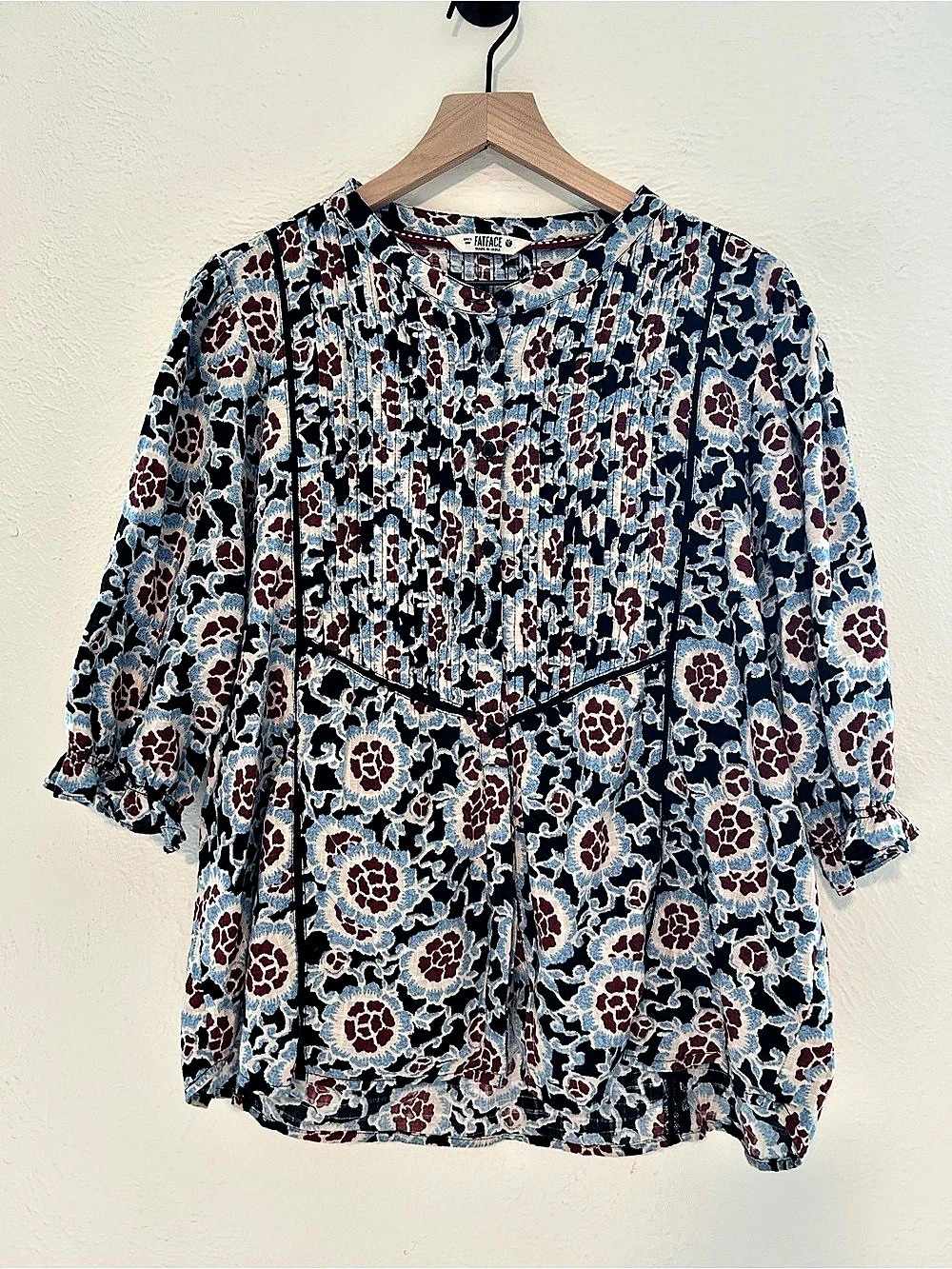 FatFace Elody Wild Floral Blouse US 14 Like New Boho Cottagecore Fall Wardrobe